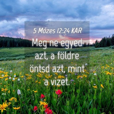 Picture 04 - 5 Mózes 12:24 KAR - Meg ne egyed azt, a földre öntsd azt, mint a - Bible Verse Picture