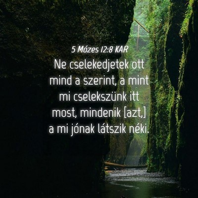 Picture 04 - 5 Mózes 12:8 KAR - Ne cselekedjetek ott mind a szerint, a mint mi - Bible Verse Picture
