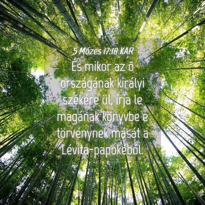 Picture 04 - 5 Mózes 17:18 KAR - És mikor az õ országának királyi székére - Bible Verse Picture