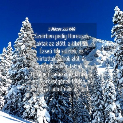Picture 04 - 5 Mózes 2:12 KAR - Szeirben pedig Horeusok laktak az elõtt, a kiket - Bible Verse Picture
