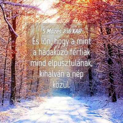 Picture 04 - 5 Mózes 2:16 KAR - És lõn, hogy a mint a hadakozó férfiak mind - Bible Verse Picture