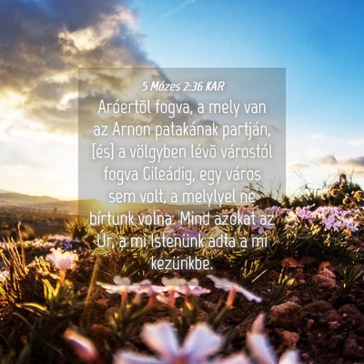Picture 04 - 5 Mózes 2:36 KAR - Aróertõl fogva, a mely van az Arnon patakának - Bible Verse Picture