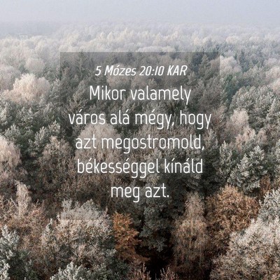 Picture 04 - 5 Mózes 20:10 KAR - Mikor valamely város alá mégy, hogy azt - Bible Verse Picture
