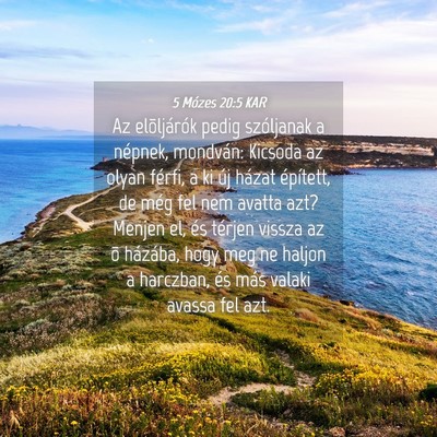 Picture 04 - 5 Mózes 20:5 KAR - Az elõljárók pedig szóljanak a népnek, - Bible Verse Picture