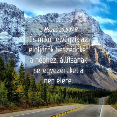 Picture 04 - 5 Mózes 20:9 KAR - És mikor elvégzik az elõljárók beszédöket - Bible Verse Picture