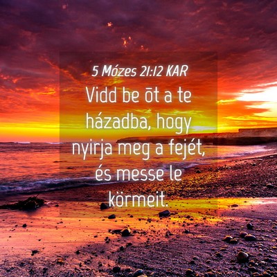 Picture 04 - 5 Mózes 21:12 KAR - Vidd be õt a te házadba, hogy nyirja meg a - Bible Verse Picture