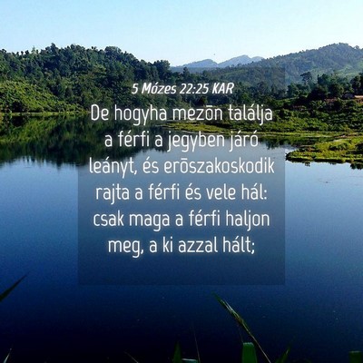 Picture 04 - 5 Mózes 22:25 KAR - De hogyha mezõn találja a férfi a jegyben - Bible Verse Picture