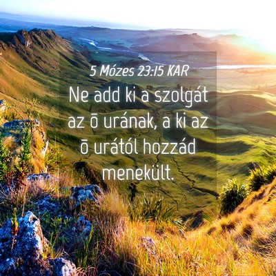 Picture 04 - 5 Mózes 23:15 KAR - Ne add ki a szolgát az õ urának, a ki az õ - Bible Verse Picture