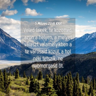 Picture 04 - 5 Mózes 23:16 KAR - Veled lakjék, te közötted, azon a helyen, a - Bible Verse Picture