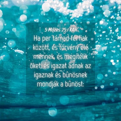 Picture 04 - 5 Mózes 25:1 KAR - Ha per támad férfiak között, és törvény - Bible Verse Picture