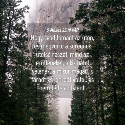 Picture 04 - 5 Mózes 25:18 KAR - Hogy reád támadt az úton, és megverte a - Bible Verse Picture