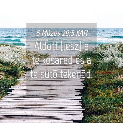 Picture 04 - 5 Mózes 28:5 KAR - Áldott [lesz] a te kosarad és a te sütõ - Bible Verse Picture