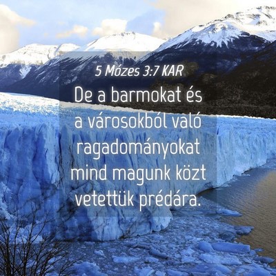 Picture 04 - 5 Mózes 3:7 KAR - De a barmokat és a városokból való - Bible Verse Picture