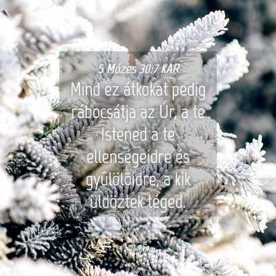 Picture 04 - 5 Mózes 30:7 KAR - Mind ez átkokat pedig rábocsátja az Úr, a te - Bible Verse Picture