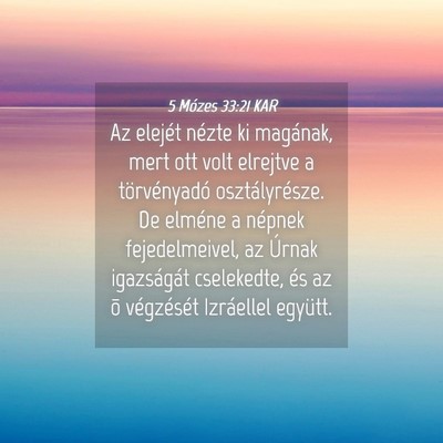 Picture 04 - 5 Mózes 33:21 KAR - Az elejét nézte ki magának, mert ott volt - Bible Verse Picture