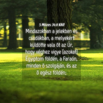 Picture 04 - 5 Mózes 34:11 KAR - Mindazokban a jelekben és csudákban, a - Bible Verse Picture