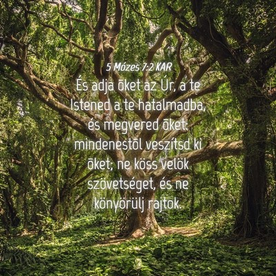 Picture 04 - 5 Mózes 7:2 KAR - És adja õket az Úr, a te Istened a te - Bible Verse Picture