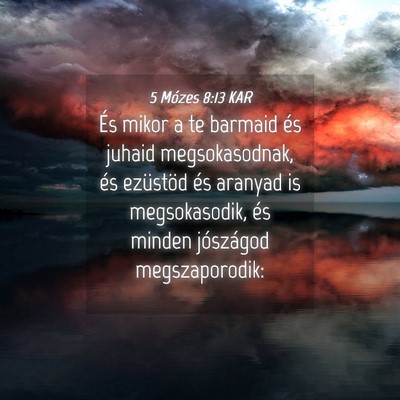 Picture 04 - 5 Mózes 8:13 KAR - És mikor a te barmaid és juhaid megsokasodnak, - Bible Verse Picture
