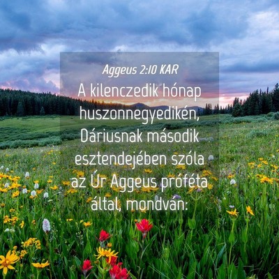 Picture 04 - Aggeus 2:10 KAR - A kilenczedik hónap huszonnegyedikén, - Bible Verse Picture