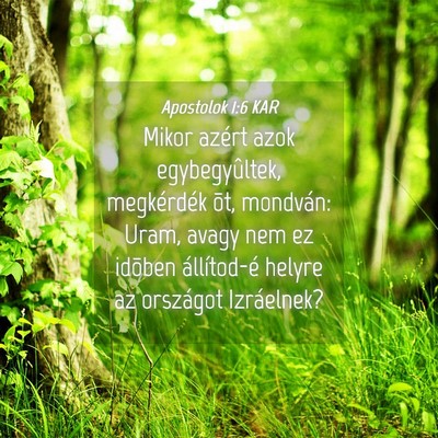 Picture 04 - Apostolok 1:6 KAR - Mikor azért azok egybegyûltek, megkérdék õt, - Bible Verse Picture