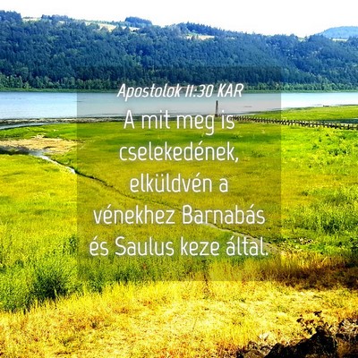 Picture 04 - Apostolok 11:30 KAR - A mit meg is cselekedének, elküldvén a - Bible Verse Picture