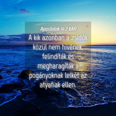 Picture 04 - Apostolok 14:2 KAR - A kik azonban a zsidók közül nem hivének, - Bible Verse Picture