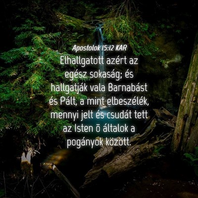 Picture 04 - Apostolok 15:12 KAR - Elhallgatott azért az egész sokaság; és - Bible Verse Picture