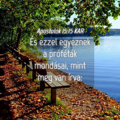 Picture 04 - Apostolok 15:15 KAR - És ezzel egyeznek a próféták mondásai, mint - Bible Verse Picture
