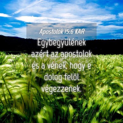 Picture 04 - Apostolok 15:6 KAR - Egybegyülének azért az apostolok és a vének, - Bible Verse Picture