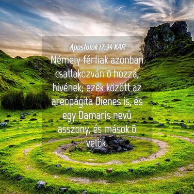 Picture 04 - Apostolok 17:34 KAR - Némely férfiak azonban csatlakozván õ hozzá, - Bible Verse Picture