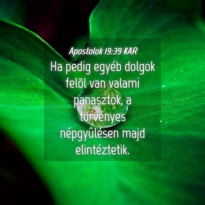Picture 04 - Apostolok 19:39 KAR - Ha pedig egyéb dolgok felõl van valami - Bible Verse Picture