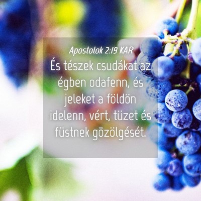 Picture 04 - Apostolok 2:19 KAR - És tészek csudákat az égben odafenn, és - Bible Verse Picture