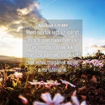 Picture 04 - Apostolok 2:39 KAR - Mert néktek lett az ígéret és a ti - Bible Verse Picture