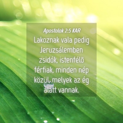 Picture 04 - Apostolok 2:5 KAR - Lakoznak vala pedig Jeruzsálemben zsidók, - Bible Verse Picture