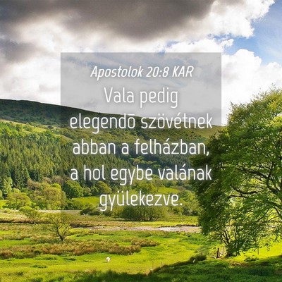 Picture 04 - Apostolok 20:8 KAR - Vala pedig elegendõ szövétnek abban a - Bible Verse Picture