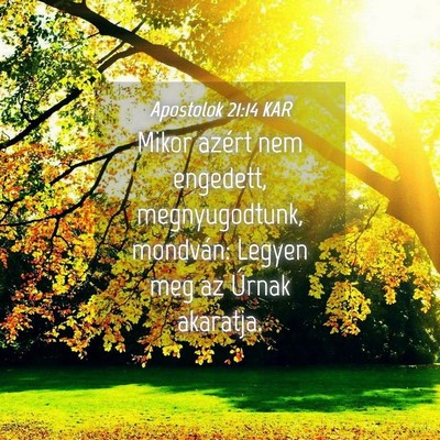 Picture 04 - Apostolok 21:14 KAR - Mikor azért nem engedett, megnyugodtunk, - Bible Verse Picture