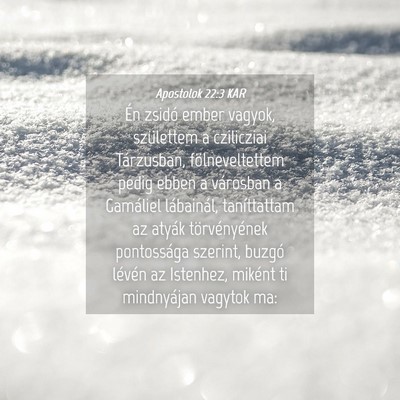 Picture 04 - Apostolok 22:3 KAR - Én zsidó ember vagyok, születtem a czilicziai - Bible Verse Picture