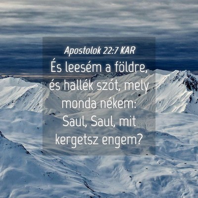 Picture 04 - Apostolok 22:7 KAR - És leesém a földre, és hallék szót, mely - Bible Verse Picture
