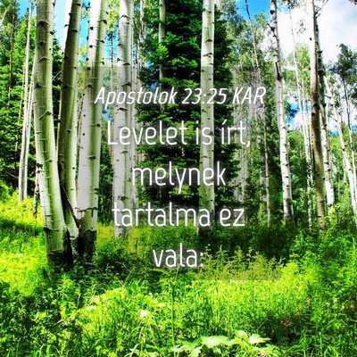 Picture 04 - Apostolok 23:25 KAR - Levelet is írt, melynek tartalma ez - Bible Verse Picture