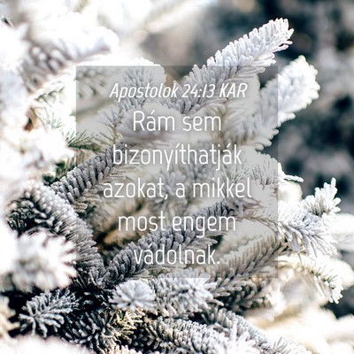 Picture 04 - Apostolok 24:13 KAR - Rám sem bizonyíthatják azokat, a mikkel most - Bible Verse Picture