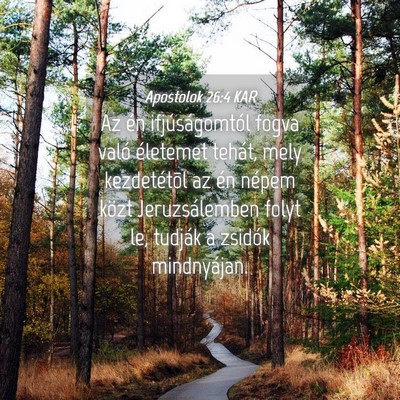 Picture 04 - Apostolok 26:4 KAR - Az én ifjúságomtól fogva való életemet - Bible Verse Picture