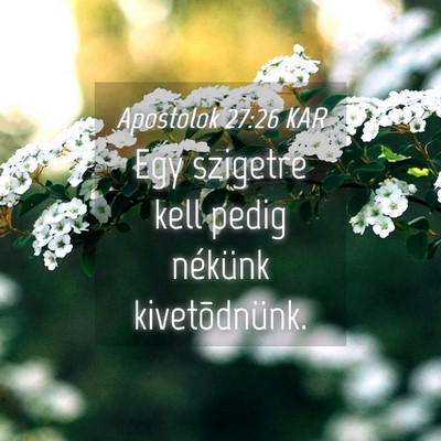 Picture 04 - Apostolok 27:26 KAR - Egy szigetre kell pedig nékünk - Bible Verse Picture