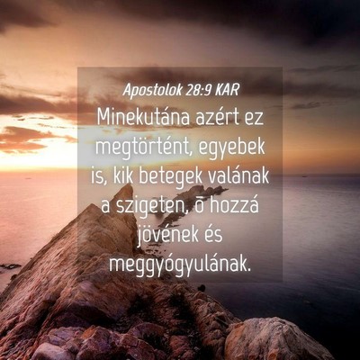 Picture 04 - Apostolok 28:9 KAR - Minekutána azért ez megtörtént, egyebek is, - Bible Verse Picture