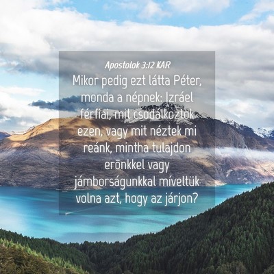 Picture 04 - Apostolok 3:12 KAR - Mikor pedig ezt látta Péter, monda a népnek: - Bible Verse Picture