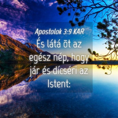Picture 04 - Apostolok 3:9 KAR - És látá õt az egész nép, hogy jár és - Bible Verse Picture