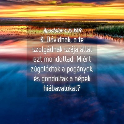 Picture 04 - Apostolok 4:25 KAR - Ki Dávidnak, a te szolgádnak szája által ezt - Bible Verse Picture