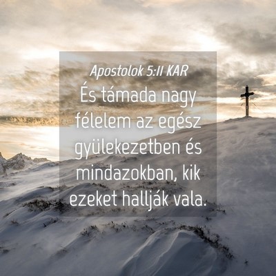 Picture 04 - Apostolok 5:11 KAR - És támada nagy félelem az egész - Bible Verse Picture