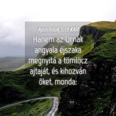 Picture 04 - Apostolok 5:19 KAR - Hanem az Úrnak angyala éjszaka megnyitá a - Bible Verse Picture