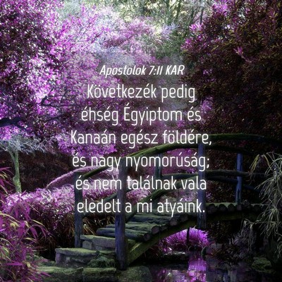 Picture 04 - Apostolok 7:11 KAR - Következék pedig éhség Égyiptom és Kanaán - Bible Verse Picture