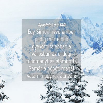 Picture 04 - Apostolok 8:9 KAR - Egy Simon nevû ember pedig már elõbb - Bible Verse Picture